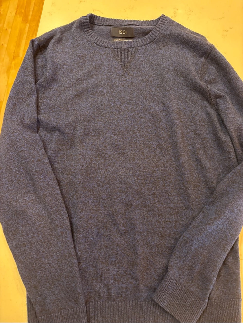 1901 Men’s Heather Navy Crewneck Sweater